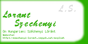lorant szechenyi business card